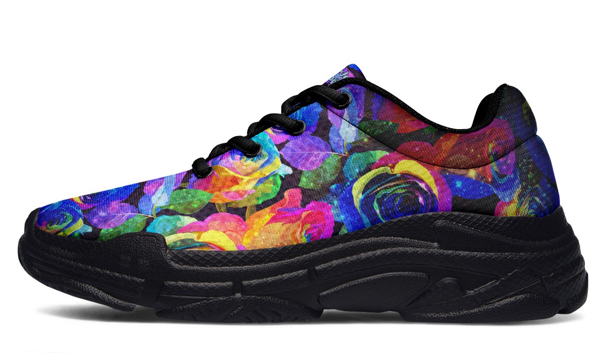 Chunkysneakers-FloralVibrantColors-YWV-09162-Chunkysneakers-Blk-STR1-YWV.jpg